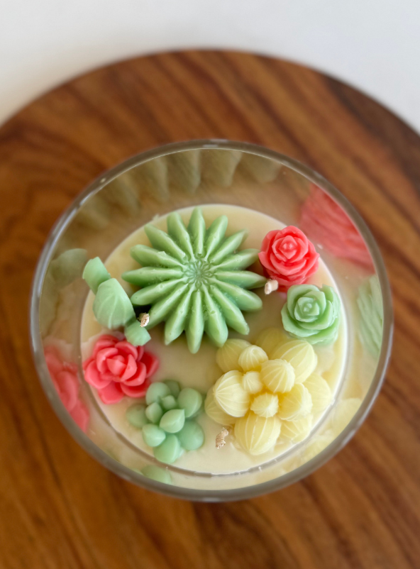 Succulent Garden Candle