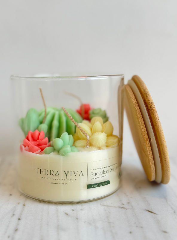 Succulent Garden Candle
