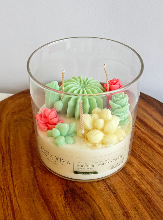 Succulent Garden Candle